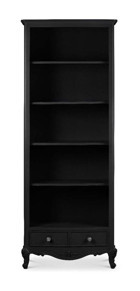 Belmino Mobilya Nathel Country 6 Bölmeli 5 Raflı Ahşap 220x150x45 cm Siyah Kitaplık