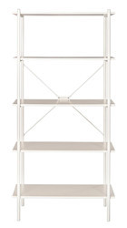 Adore Mobilya Retro 5 Bölmeli 5 Raflı Metal 80x163x40 cm Vizon Kitaplık