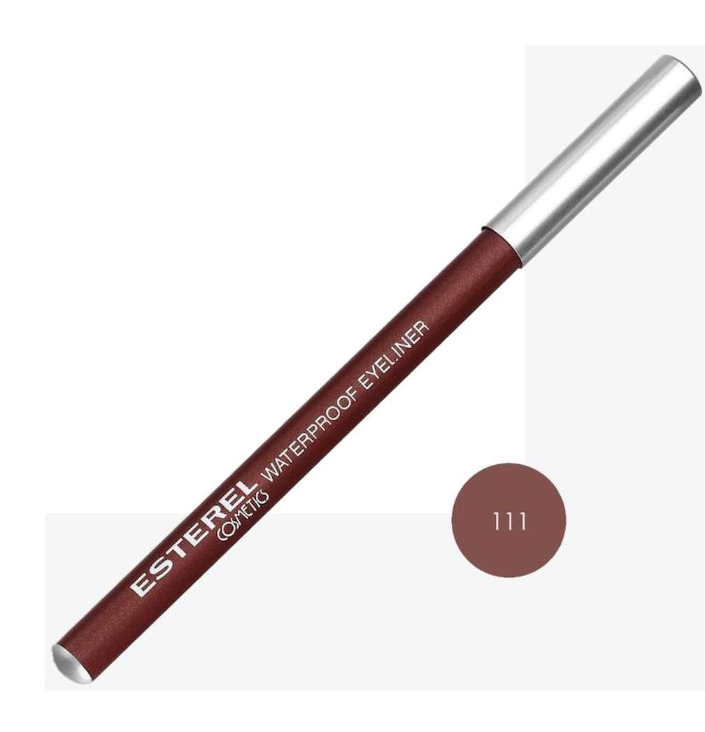 Esterel No:111 Suya Dayanıklı Mat Pastel Kahverengi Kalıcı Kalın Uçlu Kalem Eyeliner