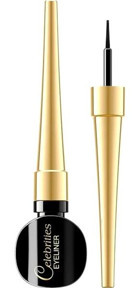 Eveline Cosmetics Celebrities Suya Dayanıklı Mat Siyah Kalıcı İnce Uçlu Fırça Likit Eyeliner