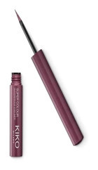 Kiko Milano Super Colour Waterproof Suya Dayanıklı Mat Pastel Kahverengi Kalıcı İnce Uçlu Fırça Likit Eyeliner