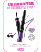 Note Callista Line Extend 07 Suya Dayanıklı Mat Lila Kalıcı İnce Uçlu Fırça Likit Eyeliner