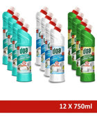 Doa Ultra Yoğun Beyaz Sabun-Kar-Çam Banyo-Mutfak İçin Jel Çamaşır Suyu 12x750 ml