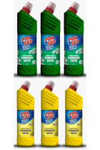 Porçöz Bahar Tazeliği ve Yaz Yağmuru Banyo-Mutfak İçin Konsantre Jel Çamaşır Suyu 6x750 ml