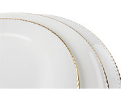 Mikasa Moor Stripe 74 Parça 12 Kişilik Desenli Porselen Oval Yemek Takımı