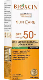 Bioxcin Sun Care 50 Faktör Yağlı Ciltler İçin Leke Karşıtı Nemlendirici Aydınlatıcı Yağsız Suya Dayanıklı Yüz ve Vücut Güneş Kremi 50 ml
