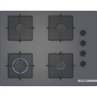 Bosch POP7C9P30O Doğalgazlı Cam 4 Gözlü Gri Ankastre Ocak