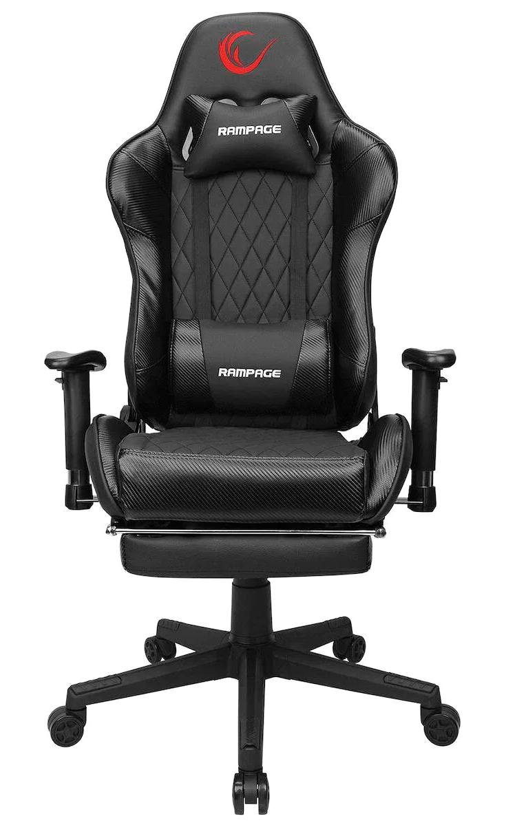 Rampage KL-R71 Ayak Uzatmalı Suni Deri Oyuncu Koltuğu Siyah