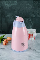 Cooker Cam 1.3 lt Çaydanlık Termos Pembe-Mavi