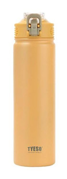 Tyeso Active Color Paslanmaz Çelik 750 ml Pipetli Outdoor Matara Termos Sarı