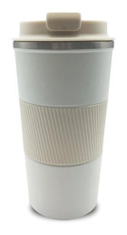 Aliyosso Paslanmaz Çelik-Silikon 500 ml Outdoor Matara Termos Krem
