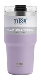 Tyeso TripletaSK Paslanmaz Çelik 600 ml Pipetli Outdoor Matara Termos Lila