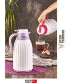 Star Termos Cam 1.5 lt Çaydanlık Termos Beyaz