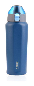 Tyeso Square Paslanmaz Çelik 600 ml Outdoor Matara Termos Mavi