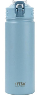 Tyeso Active Color Paslanmaz Çelik 600 ml Pipetli Outdoor Matara Termos Mavi
