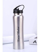Nrd Life Kişiye Özel Metal-Çelik 500 ml Pipetli Outdoor Matara Termos Gümüş