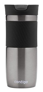 Contigo Byron SnapSeal Paslanmaz Çelik 470 ml Outdoor Matara Termos Gri-Siyah