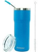 Achimenes Travel Paslanmaz Çelik 590 ml Pipetli Outdoor Matara Termos Mavi