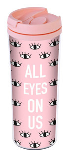 Allmug All Eyes On Us Plastik 380 ml Matara Termos Pembe