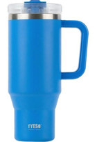 Tyeso QQ Paslanmaz Çelik 1.2 lt Pipetli Outdoor Matara Termos Mavi