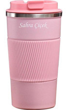 Tusah İsme Özel Çelik 500 ml Outdoor Bardak Termos Pembe