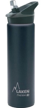 Laken Jannu Çelik 750 ml Outdoor Matara Termos Siyah