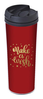 Allmug Make A Wish Plastik 380 ml Outdoor Matara Termos Kırmızı