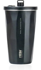 Tyeso Crush Tumbler Paslanmaz Çelik 600 ml Outdoor Matara Termos Siyah