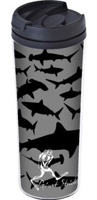 Giant Stride Shark Plastik 550 ml Outdoor Matara Termos Gri