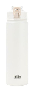 Tyeso Active Color Paslanmaz Çelik 750 ml Pipetli Outdoor Matara Termos Beyaz