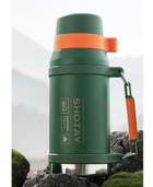 Shotay ST-8216 Çelik 1.5 lt Outdoor Matara Termos Yeşil