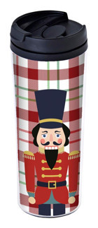 Allmug Fındıkkıran Plastik 380 ml Matara Termos Beyaz - Kırmızı
