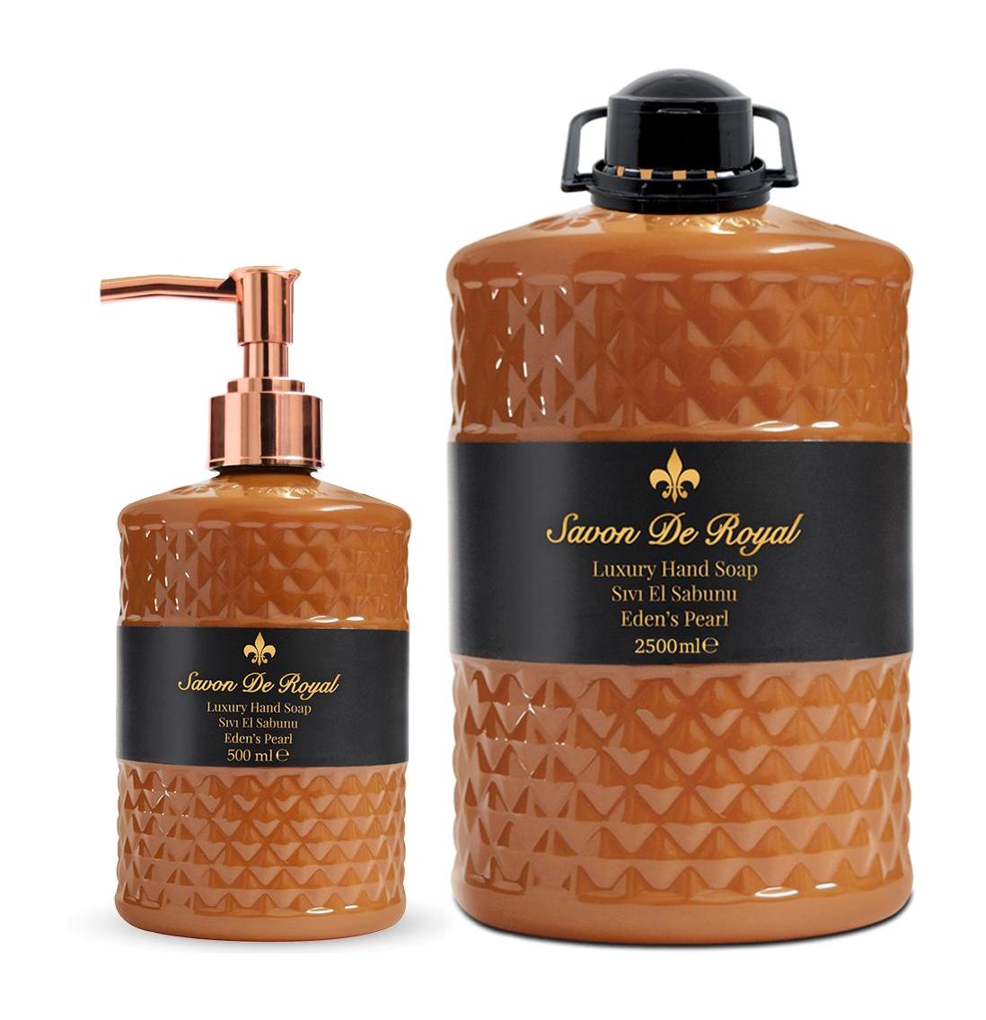 Savon De Royal Luxury Eden's Pearl Sıvı Sabun 2.5 lt + Savon De Royal Luxury Eden's Pearl Sıvı Sabun 500 ml