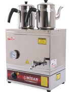 Mizan Mc217 Çift Demlik Çelik Demlikli Çelik Gövdeli Gri Çay Makinesi
