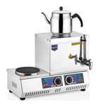 Remta Çay Kazanı Çelik Demlikli 3800 W Işıklı Çelik Gövdeli Gri Çay Makinesi