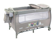 Kanz Pretty 15 kg Kapasiteli Ayarlanabilir Katlanabilir 70x120 cm Park Yatak Gri