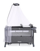 Yoyko Exclusive Comfort 8 In 1 Alüminyum 25 kg Kapasiteli Ayarlanabilir Katlanabilir 70x110 cm Anne Yanı Park Yatak Gri