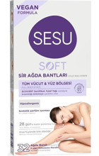 Sesu Soft Tüm Ciltler Hipoalerjenik 32 Adet Tüm Vücut-Yüz Sir Ağda Bandı