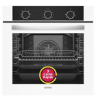 Simfer 8221 ANK 100 lt A Enerji Sınıfı Analog Modern Tam Boy Ankastre Fırın Beyaz