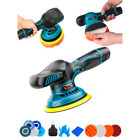 Germany Style Grm9003 1200 W 5000 devir/dk 150 mm Kablosuz Pasta Cila Çift Akülü Şarjlı Polisaj Makinesi