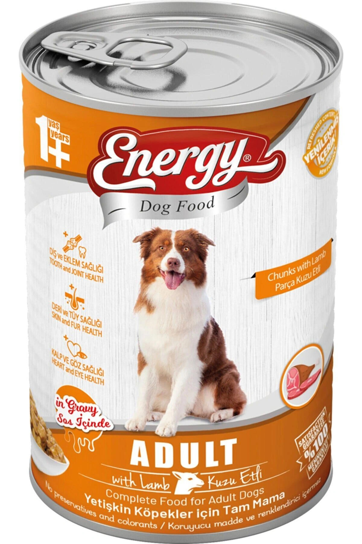 Energy Kuzu Etli Parça Etli Yetişkin Köpek Maması 400 gr 12'li