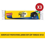 Koroplast Profesyonel Kokulu Jumbo Boy 80x110 cm Çöp Poşeti 3x10 Adet Siyah