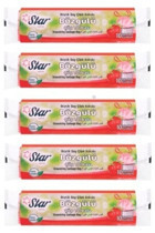 Star Plus Doğada Çözünür Çilek Kokulu Büzgülü Büyük Boy 65x70 cm Çöp Poşeti 5x10 adet Pembe