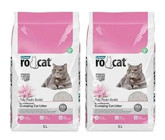Rocat Bebek Pudrası Kokulu Topaklanan İnce Taneli Kedi Kumu 2x5 lt