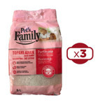 Pets Family Parfümsüz Topaklanan İnce Taneli Kedi Kumu 3x5 lt