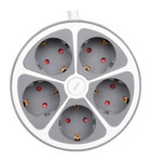 Vea VE-G605Y 5'li Soket 1.5 metre USB Kablolu Çiftli Akım Korumalı Priz