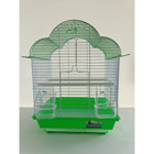Qh Pet Cage Çatılı Dikdörtgen Metal Kanarya-Muhabbet Kuşu Kuş Kafesi Yeşil