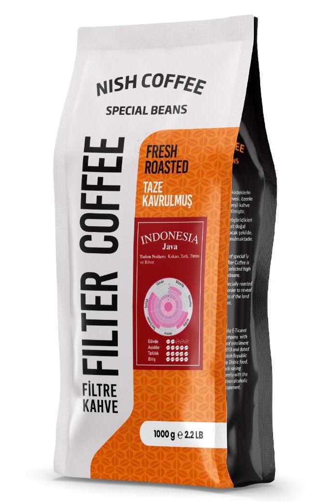 Nish Coffee Java Yumuşak İçim Endonezya Filtre Kahve 1 kg