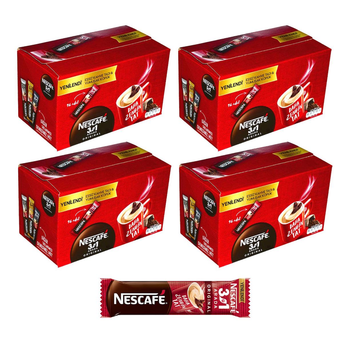 Nescafe 3'ü 1 Arada Sade 17.5 gr 384 Adet Hazır Kahve