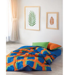 Cozy Home Popping 160x220 cm Lastikli Çarşaflı Geometrik Tek Kişilik Nevresim Takımı Çok Renkli